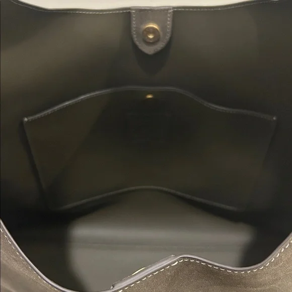 Coach (NWT) Brooklyn Shoulder Bag 39 in Brass/Olive Suede - Picture 5 of 17